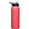 CamelBak eddy+ Water Bottle with Straw 32oz – Insulated Stainless Steel, Wild Strawberry(Wild Strawberry)