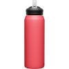 CamelBak eddy+ Water Bottle with Straw 32oz – Insulated Stainless Steel, Wild Strawberry(Wild Strawberry)