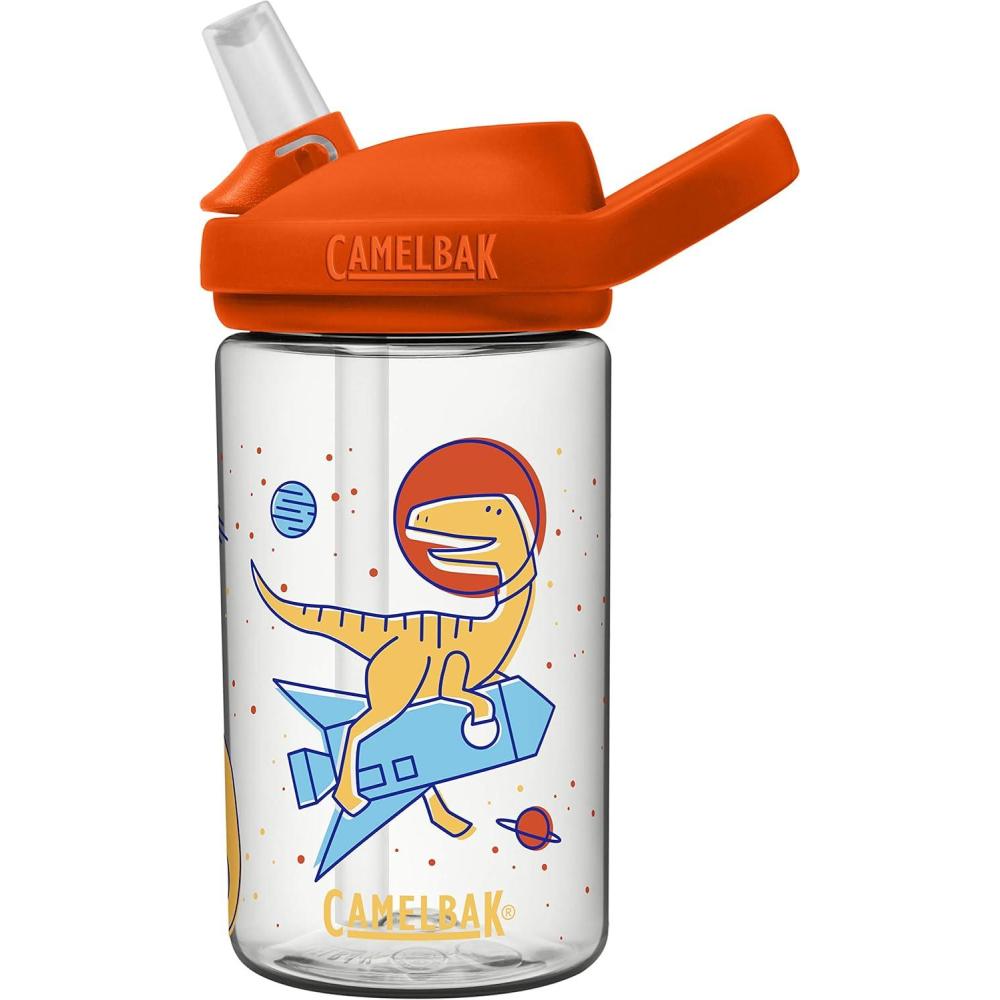 imageCamelBak Eddy Kids BPAFree Water Bottle with Straw 14oz Skate Monsters 2282402040Space Dinos