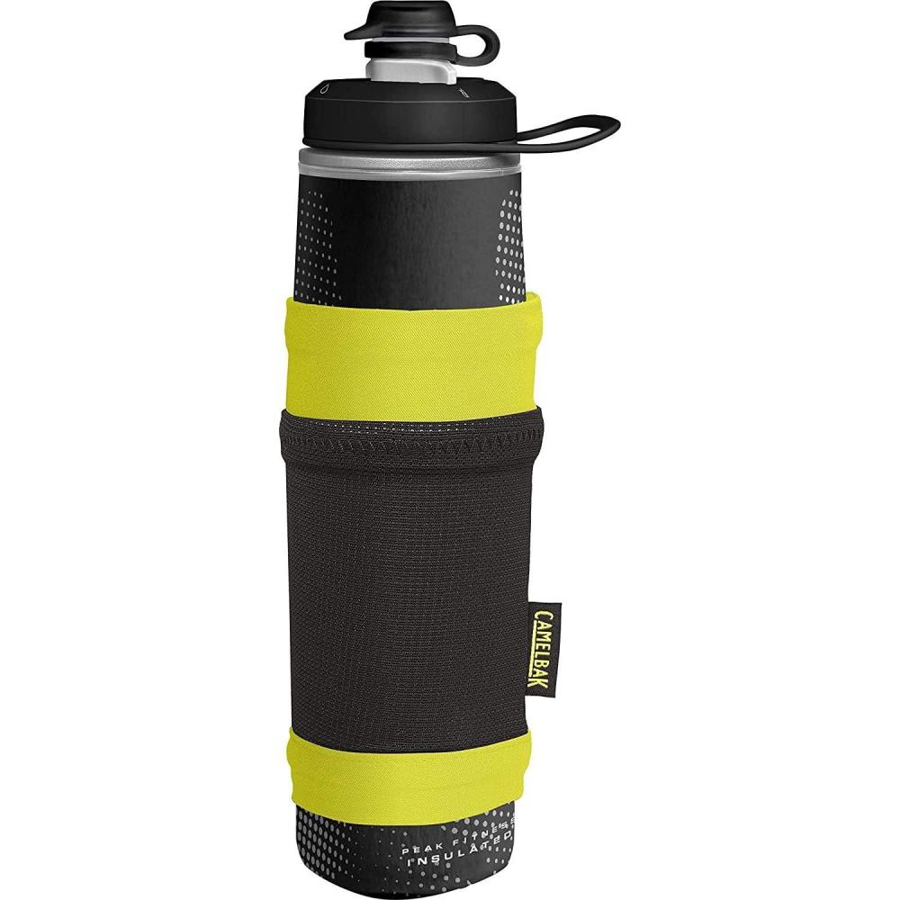 imageCamelBak Peak Fitness Chill Insulated Water Bottle 25 oz with Essentials PocketEssential Pocket BlackLime