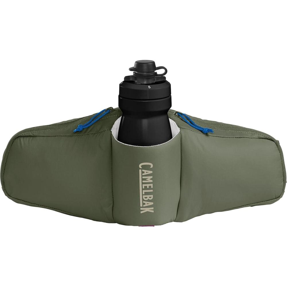 imageCamelBak Podium Flow 2 Waist Pack for Mountain Biking Gravel Cycling  Contains 21 oz Podium Dirt Series Bike Bottle Dusty Olive