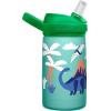 CamelBak Eddy+ Kids Bite Valve Straw Insulated Stainless Steel Water Bottle Dino Volcanos, 12oz