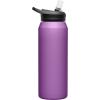 CamelBak eddy+ Water Bottle with Straw 32oz – Insulated Stainless Steel, Larkspur(Magenta)
