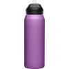CamelBak eddy+ Water Bottle with Straw 32oz – Insulated Stainless Steel, Larkspur(Magenta)