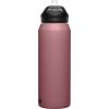 CamelBak eddy+ Water Bottle with Straw 32oz – Insulated Stainless Steel, Larkspur(Terracotta Rose)