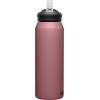 CamelBak eddy+ Water Bottle with Straw 32oz – Insulated Stainless Steel, Larkspur(Terracotta Rose)