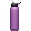 CamelBak eddy+ Water Bottle with Straw 32oz – Insulated Stainless Steel, Larkspur(Magenta)