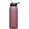 CamelBak eddy+ Water Bottle with Straw 32oz – Insulated Stainless Steel, Larkspur(Terracotta Rose)
