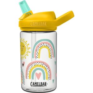 CamelBak Eddy+ 14 oz Kids Water Bottle with Tritan Renew – Straw Top, Leak-Proof When Closed, Pool Cats(Rainbows and Sunshine)