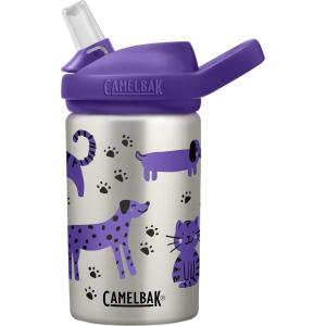 CamelBak Eddy+ Kids Bite Valve Straw Insulated Stainless Steel Water Bottle(Cats & Dogs)