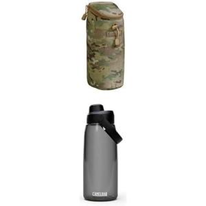 CamelBak Tactical Hydration Bundle – Max Gear Insulated Bottle Pouch, Multicam + Thrive Chug Tritan Renew Water Bottle Charcoal, 32oz