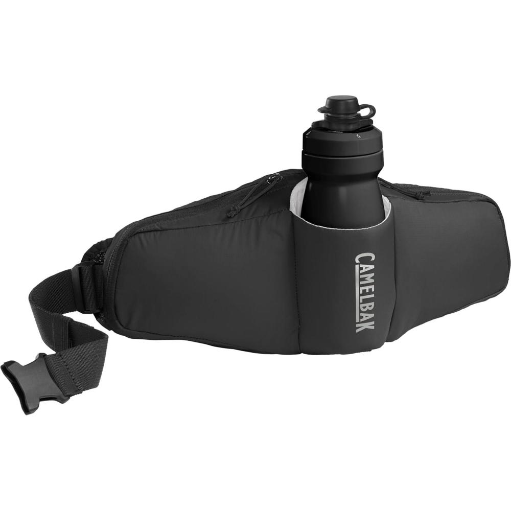 imageCamelBak Podium Flow 2 Waist Pack for Mountain Biking Gravel Cycling  Contains 21 oz Podium Dirt Series Bike Bottle Black