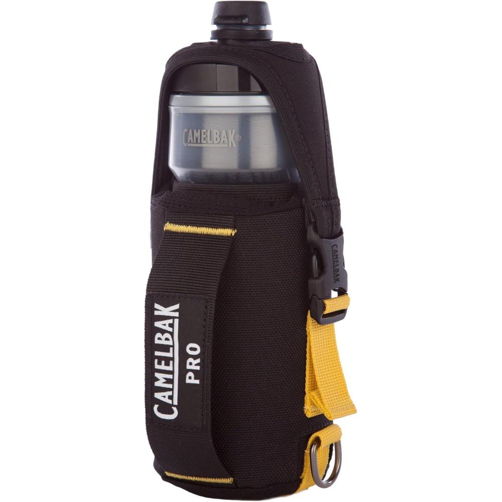 imageCamelBak Professional Insulated 21 OZ Bottle with Rugged Poly Canvas Holder Metal Belt Clip and Adjustable StrapsBlack Bottle