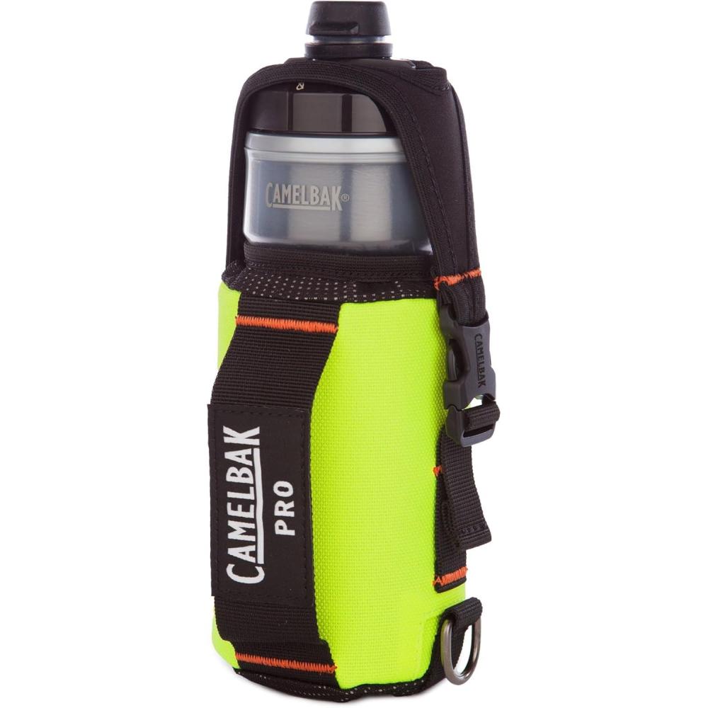 imageCamelBak Professional Insulated 21 OZ Bottle with Rugged Poly Canvas Holder Metal Belt Clip and Adjustable StrapsHi Vis Yellow Bottle