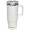 CamelBak Thrive Leak-Proof 32 oz Mug, Insulated Stainless Steel – For travel, coffee, tea, hot beverages – Spill Proof Cup-holder Compatible, Purple Sky(White)
