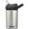 CamelBak Eddy+ Kids Water Bottle, Stainless Steel with Straw Cap, 14 oz, Bare Steel – Spill-Proof When Open, Leak-Proof When Closed