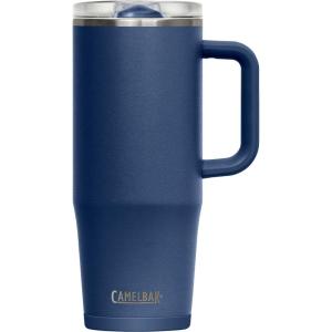 CamelBak Thrive Leak-Proof 32 oz Mug, Insulated Stainless Steel – For travel, coffee, tea, hot beverages – Spill Proof Cup-holder Compatible, Purple Sky(Navy)