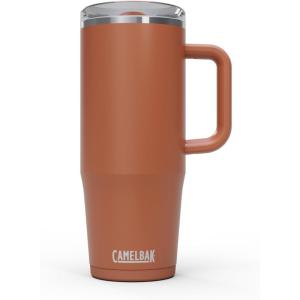 CamelBak Thrive Leak-Proof 32 oz Mug, Insulated Stainless Steel – For travel, coffee, tea, hot beverages – Spill Proof Cup-holder Compatible, Purple Sky(Sierra Red)