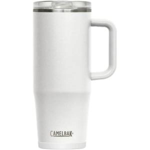 CamelBak Thrive Leak-Proof 32 oz Mug, Insulated Stainless Steel – For travel, coffee, tea, hot beverages – Spill Proof Cup-holder Compatible, Purple Sky(White)