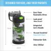 THERMOS FUNTAINER Water Bottle with Straw – 12 Ounce – Kids Stainless Steel Vacuum Insulated Water Bottle with Lid, Rainbows(Inline Camo)