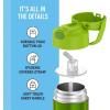 THERMOS FUNTAINER Water Bottle with Straw – 12 Ounce – Kids Stainless Steel Vacuum Insulated Water Bottle with Lid, Rainbows(Lime)