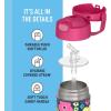 THERMOS FUNTAINER Water Bottle with Straw – 12 Ounce – Kids Stainless Steel Vacuum Insulated Water Bottle with Lid, Rainbows(Mod Flowers)