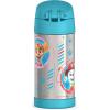 THERMOS FUNTAINER Water Bottle with Straw – 12 Ounce – Kids Stainless Steel Vacuum Insulated Water Bottle with Lid, Rainbows(Paw Patrol Blue)