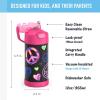 THERMOS FUNTAINER Water Bottle with Straw – 12 Ounce – Kids Stainless Steel Vacuum Insulated Water Bottle with Lid, Rainbows(Peace)