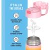 THERMOS FUNTAINER Water Bottle with Straw – 12 Ounce – Kids Stainless Steel Vacuum Insulated Water Bottle with Lid, Rainbows(Pink Ombre)