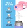 THERMOS FUNTAINER Water Bottle with Straw – 12 Ounce – Kids Stainless Steel Vacuum Insulated Water Bottle with Lid, Rainbows(Purple/Pink)
