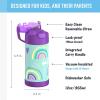 THERMOS FUNTAINER Water Bottle with Straw – 12 Ounce – Kids Stainless Steel Vacuum Insulated Water Bottle with Lid, Rainbows(Rainbows)