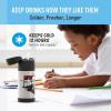 THERMOS FUNTAINER Water Bottle with Straw – 12 Ounce – Kids Stainless Steel Vacuum Insulated Water Bottle with Lid, Rainbows(Spiderman)