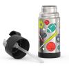THERMOS FUNTAINER Water Bottle with Straw – 12 Ounce – Kids Stainless Steel Vacuum Insulated Water Bottle with Lid, Rainbows(Sports)
