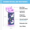 THERMOS FUNTAINER Water Bottle with Straw – 12 Ounce – Kids Stainless Steel Vacuum Insulated Water Bottle with Lid, Rainbows(Unicorn Blooms)