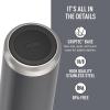 THERMOS ICON SERIES Stainless Steel Water Bottle with Spout – 24 Ounce, Granite – Vacuum Insulated Water Bottle with Lid