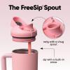 Owala FreeSip Tumbler – Stainless Steel – 30-oz. – Tan (Lightly Toasted)(Rose Quartz)