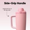 Owala FreeSip Tumbler – Stainless Steel – 30-oz. – Tan (Lightly Toasted)(Rose Quartz)