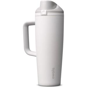 Owala FreeSip Tumbler – Stainless Steel – 30-oz. – Tan (Lightly Toasted)(Shy Marshmalllow)
