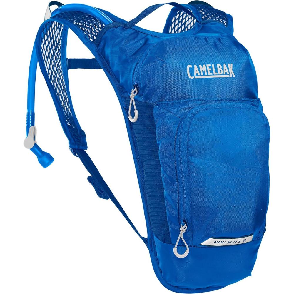 imageCamelBak Mini MULE Kids 50oz Hydration Reservoir Hike and Bike BackpackBlue