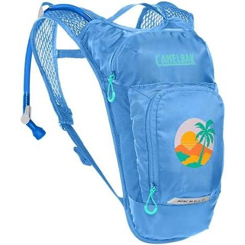 imageCamelBak Mini MULE Kids 50oz Hydration Reservoir Hike and Bike BackpackBluePalm