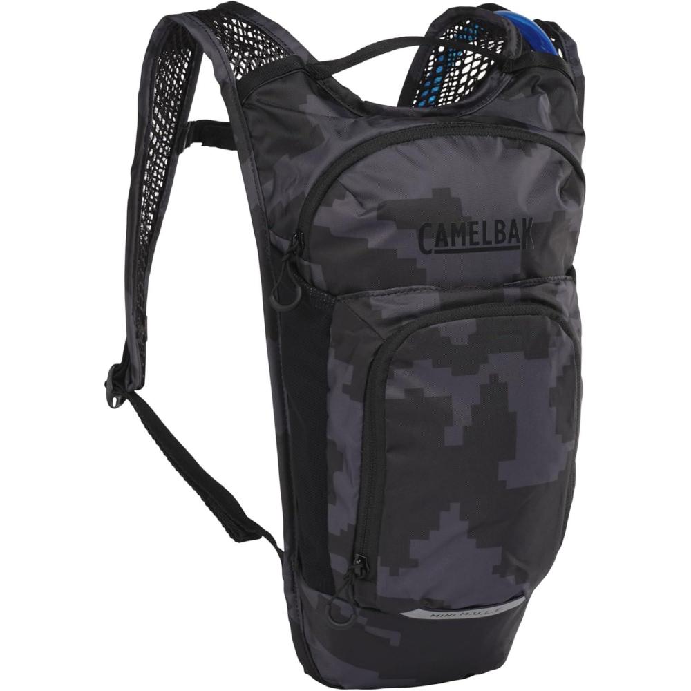 imageCamelBak Mini MULE Kids 50oz Hydration Reservoir Hike and Bike BackpackCamo Black