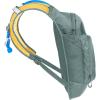 CamelBak Mini M.U.L.E. Kids 50oz Hydration Reservoir Hike and Bike Backpack(Stormy Sea/Mango 2.0)