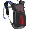 CamelBak Mini M.U.L.E. Kids 50oz Hydration Reservoir Hike and Bike Backpack(Black and Red/Flames)