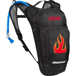 CamelBak Mini M.U.L.E. Kids 50oz Hydration Reservoir Hike and Bike Backpack(Black/Flames)