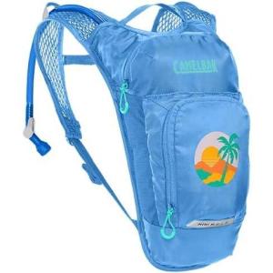 CamelBak Mini M.U.L.E. Kids 50oz Hydration Reservoir Hike and Bike Backpack(Blue/Palm)