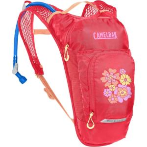 CamelBak Mini M.U.L.E. Kids 50oz Hydration Reservoir Hike and Bike Backpack(Pink/Flowers)