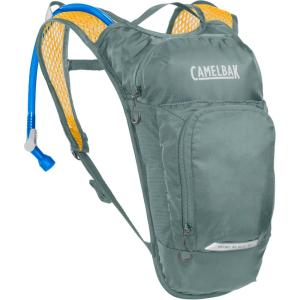 CamelBak Mini M.U.L.E. Kids 50oz Hydration Reservoir Hike and Bike Backpack(Stormy Sea/Mango 2.0)