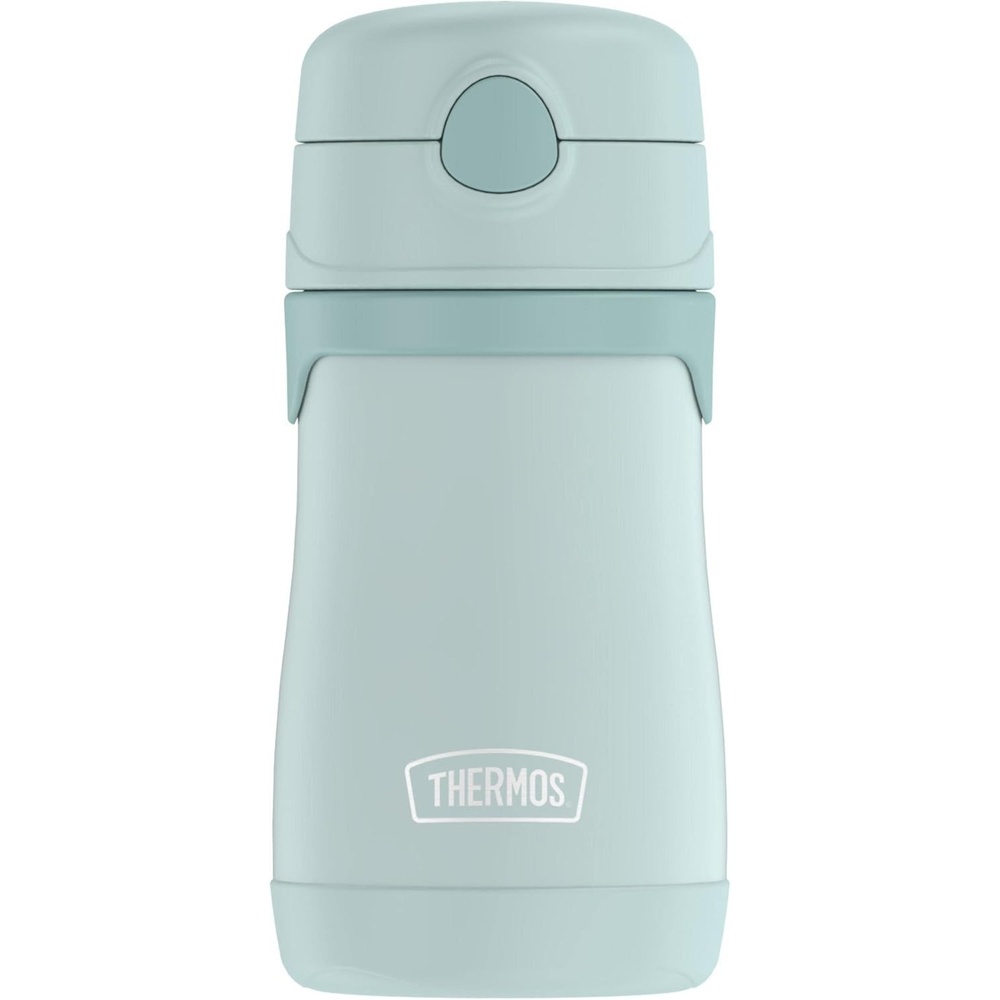 imageThermos Baby 10 oz Stainless Steel Bottle with popup straw CarsMint