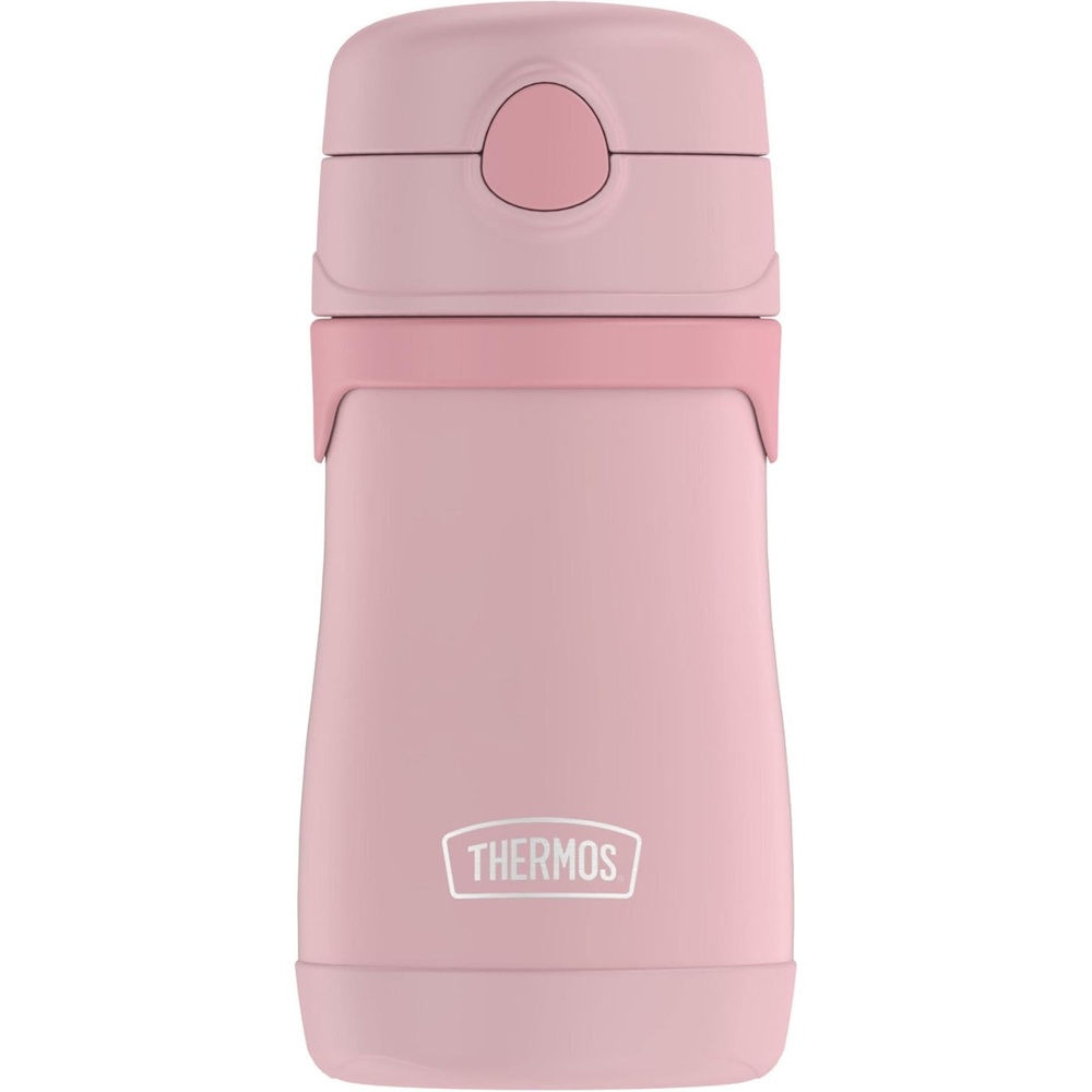 imageThermos Baby 10 oz Stainless Steel Bottle with popup straw CarsRose
