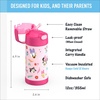 THERMOS FUNTAINER Water Bottle with Straw – 12 Ounce – Kids Stainless Steel Vacuum Insulated Water Bottle with Lid, Hot Wheels(Preschool Minnie (Pack of 6))